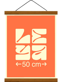 Baguette bois magnétique 50 cm – Support affiche mural