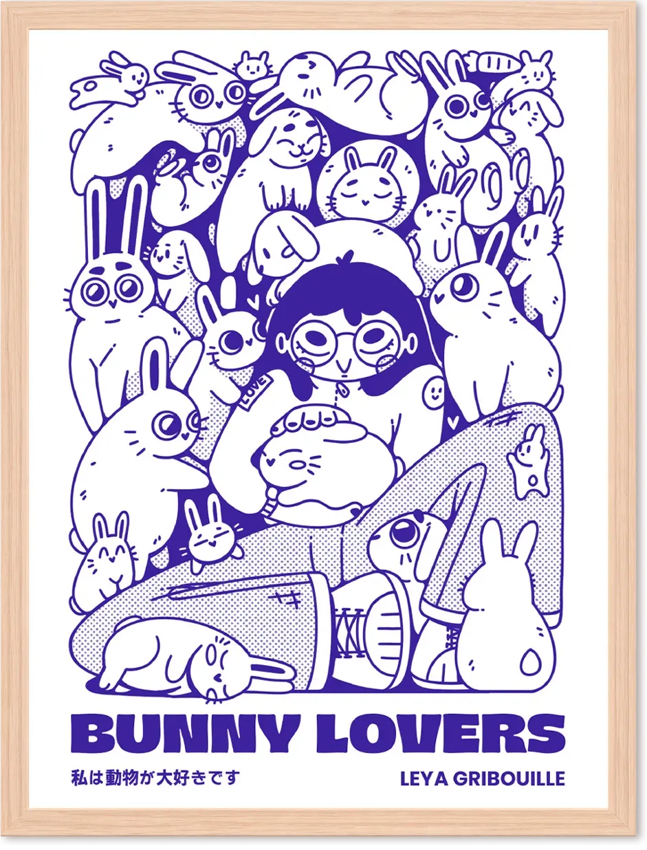 [Affiche] Bunny Lovers Leya Gribouille