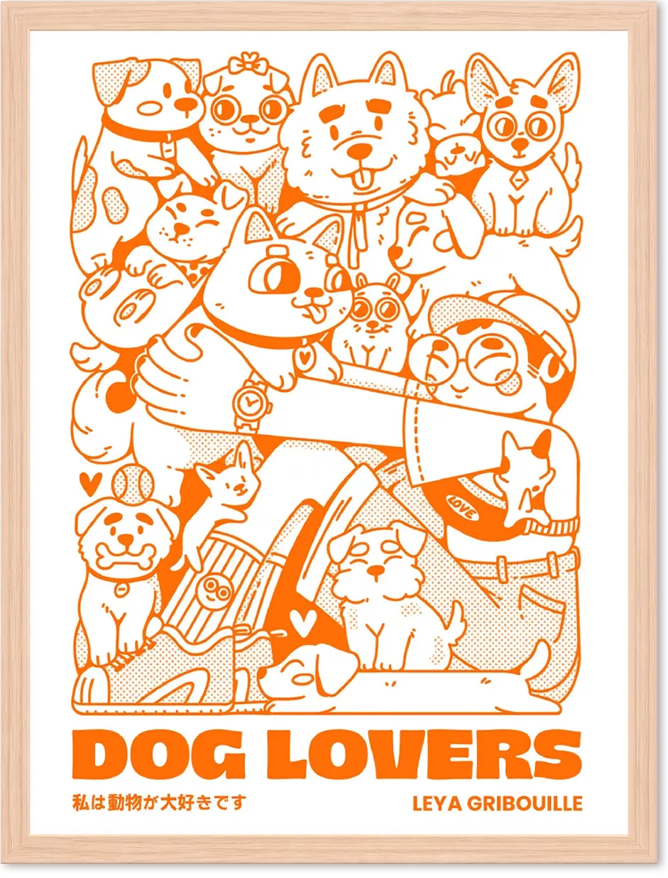 [Affiche] Dog Lovers Leya Gribouille