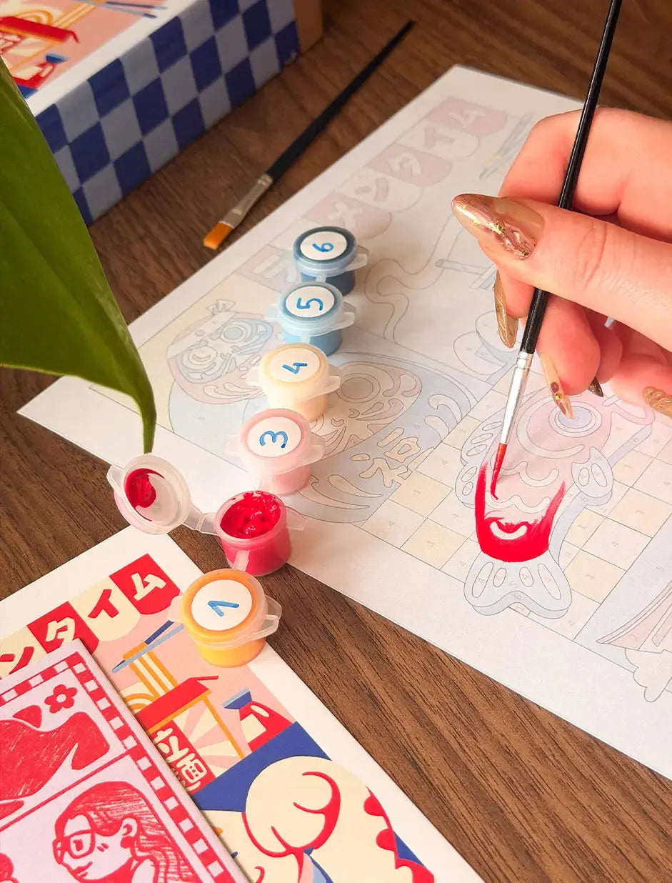 [Peinture au numéro] Japan Bento Leya Gribouille